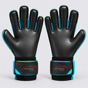 Gants de gardien de but professionnels personnalisés en gros, en latex antidérapant, protection des doigts, haute qualité, pour le football - Product Image 5