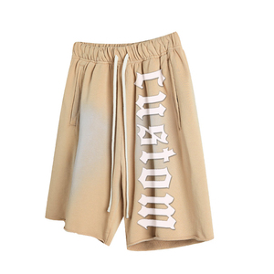 กางเกงขาสั้นลำลองผ้าเฟรนช์เทอร์รี่แบบย้อมสีด้วยกรดสไตล์คัสตอมสโตน |   เสื้อผ้าสตรีทแวร์สไตล์วินเทจ ขอบดิบ ดีไซน์ยูนิเซ็กส์ ระบายอากาศได้ดี เป็นมิตรต่อสิ่งแวดล้อม - Product Image 5