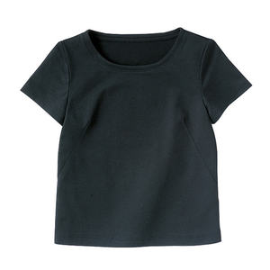 T-Shirt Nera WP304-8M 100% Cotone, Mezza Manica Lavorata a Maglia con Design 'T' () - Product Image 1