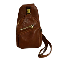 Sac de poitrine portable en cuir véritable de style vintage Marocansoul pour hommes, modèle MA toutes saisons 769