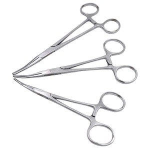 Pinzas Médicas Halstead de Alta Calidad de 5.5 Pulgadas con Recubrimiento de Titanio, Pinzas Hemostáticas Manuales Tipo Mosquito con Bloqueo de Acero - Product Image 1
