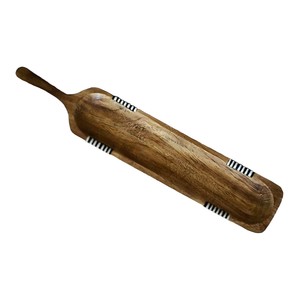 Venta caliente plato de madera tallado a mano en precio al por mayor para restaurante boda Hotel hogar de la India - Product Image 1