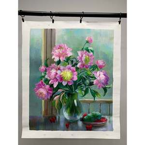 100% dipinto a mano 24 In× 20 in olio su tela arte campo classico - Product Image 5