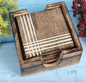 Newest Wood Puzzle <b>Drink</b> <b>Coasters</b> Puzzle Natural Wooden Engraved <b>Drink</b> <b>Coaster</b> from India - Product Image 1