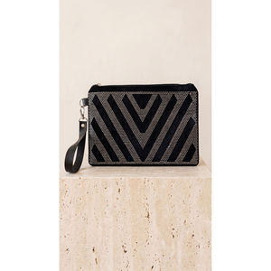 Bolso de Mano de Lujo Hecho a Mano, Estilo Bohemio, con Bordado, Pedrería, Perlas y Detalles en Satén, Forro de PU, Cierre Abierto, para Damas - Product Image 1