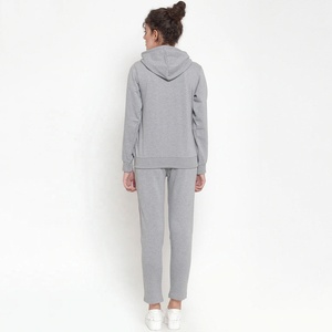 Vêtements de sport survêtements d'entraînement de fitness matériau respirant et doux 100% coton femmes ensemble deux pièces survêtement pour femmes - Product Image 4