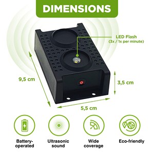 Repelente Ultrasónico de Plagas para Ratones y Martas, con Batería, Luz Intermitente, No Tóxico, Inodoro, Fácil de Instalar para Hogar y Coche - Product Image 2