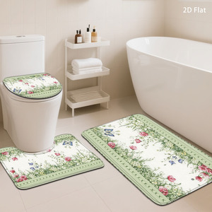 Custom Printed Bath <b>Mat</b> <b>Bathroom</b> Rug <b>Set</b> for <b>Bathroom</b> Non-Slip Shower Curtain Bath <b>Mat</b> - Product Image 6