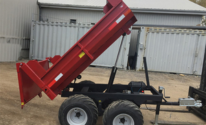 Best-Selling Custom Construction Waste Collection 7x14 Two Axles Four Wheels Dump <b>Trailer</b> Best Price High Quality For Sale - Product Image 3