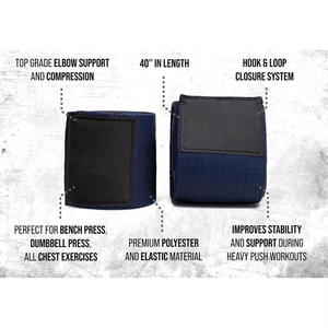 Personnalisable Power Lifting Bodybuilding Bras Wrap Support Élastique Coudes Manches Bandage Compression Pads Wraps Support - Product Image 5