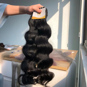 100% Extensions de cheveux Remy ondulés de l'océan vietnamien bruts Type de trame de peau à partir d'un seul donneur Fabrication Prix inclus - Product Image 1