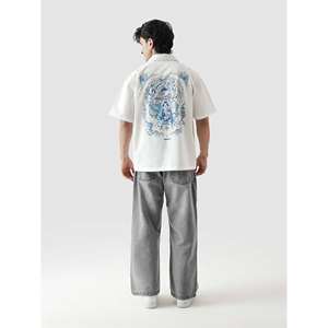 Camisa Cubana Informal para Hombre Geto Jujutsu Kaisen, 100% Algodón Popelina, Transpirable y Antiarrugas, Talla XL-6XL para Otoño - Product Image 2