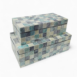 OEM ODM Vente en gros Boîte de rangement en nacre Fournisseur de incrustations de coquillages faites à la main Vietnam - Product Image 3