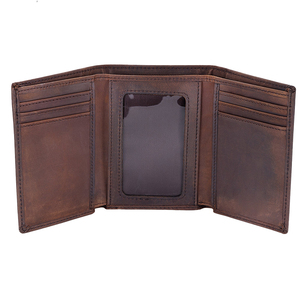 Portefeuille long de luxe pour homme en cuir véritable avec protection RFID, porte-cartes rétro, doublure en polyester, logo OEM personnalisé, élégant pour usage quotidien - Product Image 4