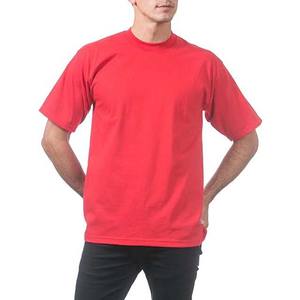 Camisetas de Manga Corta para Hombre, Color Rojo, Estilo Urbano, Tejido de Fibra de Bambú y Algodón, Transpirables, Cuello Redondo, Calidad Premium - Product Image 3