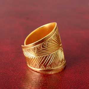 Latest Design Tribal Floral <b>Ring</b> Boho Brass <b>Rings</b> Women 18k Gold Plated Ethnic Sunburst Wide Band <b>Ring</b> Statement Wholesale - Product Image 2
