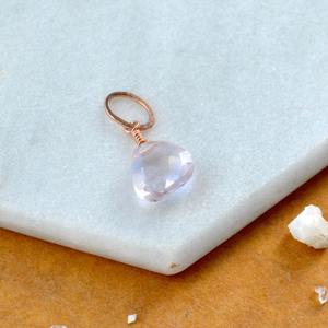 Pink Amethyst Teardrop Faceted Gemstone <b>Pendant</b> Light Pink Natural Stone Silver Plated Handmade Charm Jewelry - Product Image 6