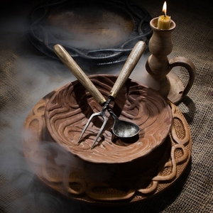 Ensemble de table forgé Couverts Viking Couverts médiévaux Couverts rustiques Ensemble de cuisine cuillère couteau fourchette - Product Image 2