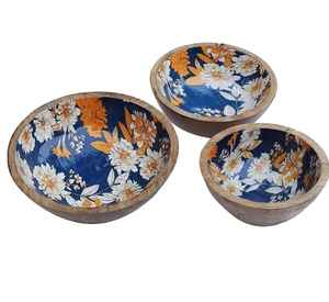 Bol rond en bois élégant fabriqué par des artisans qualifiés pour la cuisine, l'hôtel et la maison. - Product Image 1