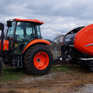 เครื่องอัดฟางก้อนกลมขนาดเล็กยี่ห้อคูโบต้า พร้อมเครื่องยนต์และชุดเกียร์ สำหรับการเกษตร อัดหญ้าแห้ง ฟางข้าว ให้ผลผลิตสูง - Product Image 4