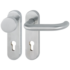 Juego de Manijas Cortas para Puertas y Ventanas de Acero Inoxidable Paris E58/353KH/138 HOPPE con Roseta Redondeada PZ F69 - Product Image 3