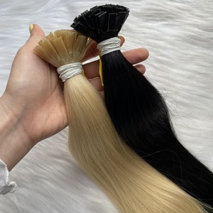 VENTA AL POR MAYOR PELO RUSO GRUESO Y COMPLETO K U I V PUNTA PLANA QUERATINA COLORES DE CALIDAD PREMIUM TONOS EXTENSIONES DE CABELLO HUMANO ESLAVICO - Product Image 6