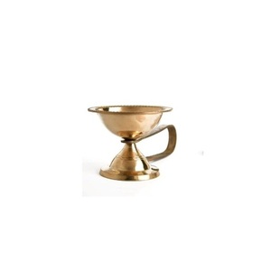 Quemador de incienso de Metal chapado en oro, diseño de latón redondo con soporte de hojas, uso doméstico terapéutico - Product Image 2