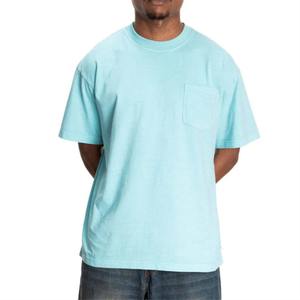 T-shirt en coton tendance et élégant pour homme, motif uni décontracté, flanelle avec tissage tricoté, taille plus, sans col, uni, teint, respirant - Product Image 1