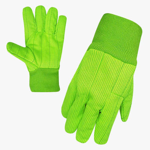 Guantes Skatiq De Corte Con Cordones Hi-Viz De 18 Oz. Guantes de seguridad de punto de algodón/poliéster - Product Image 1