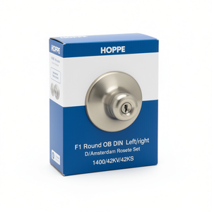 Ensemble de robinetterie de salle de bain HOPPE F1 Round OB DIN Gauche/Droite D/D Amsterdam Rosette 1400/42KV/42KVS en aluminium, provenant d'Amsterdam - Product Image 2