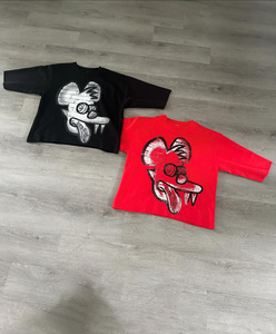 Fabricant de t-shirt graphique avec logo imprimé sur mesure Streetwear unisexe DTG t-shirt en coton t-shirts courts surdimensionnés - Product Image 1