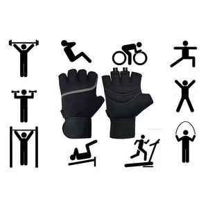 Wholesale Genuine Leather <b>Gym</b> Gloves Fitness Training <b>Weight</b> Lifting Gloves With Wrist Support and Customized Design - Product Image 3