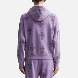 Meilleure qualité personnalisée 100% coton hiver pull à capuche pour hommes unisexe strass conception polaire tissu personnalisé OEM Service - Product Image 4