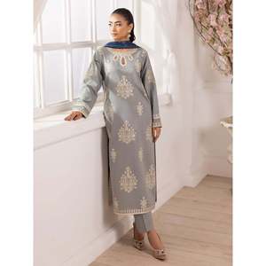 Ensemble de costume en lawn brodé 3 pièces pour femmes Mohagini avec dupatta imprimé Monark et pantalon - BIC-3741 - Product Image 2