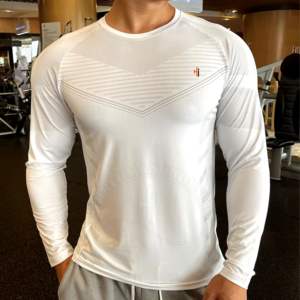 Camisetas de gimnasio de compresión con logotipo personalizado para hombre, camisetas deportivas de manga corta con protección contra sarpullidos, camisetas de compresión para hombre al por mayor para hombre - Product Image 3