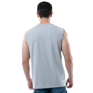 Camiseta sin mangas para hombre, 100% algodón, cómoda, transpirable, personalizada, de calidad superior, camiseta de gimnasio, tejido de punto Bangladesh - Product Image 2