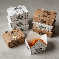 Boîte à emporter jetable en papier kraft pour repas rapides – Vente en gros