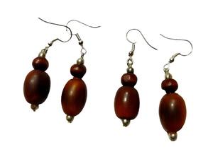 Resin art yellow shape round design simple design earring set ladies handmade jewelry - Product Image 3