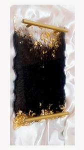 Bandeja de servicio epoxi de resina hecha a mano HADLES, elementos esenciales de cocina únicos para el hogar, restaurante, Hotel, servicio decorativo Tra - Product Image 2