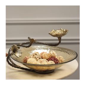 Bol en or moderne fait main avec design latéral poli et lavable au lave-vaisselle pour les occasions de mariage des hôtels et des restaurants à domicile - Product Image 5