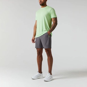 <b>Top</b> Trendy Men Streetwear Relaxed Summer Two Piece <b>Set</b> Lightweight Breathable Cotton T-Shirt <b>Shorts</b> Matching Outfit Customized - Product Image 3