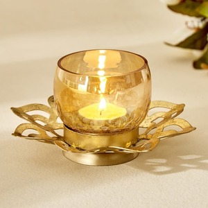 T-Light Lotus de haute qualité avec pot de bougie en verre élégant autres lanternes de bougeoirs et pour la décoration intérieure - Product Image 2