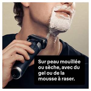 Afeitadora Eléctrica Inalámbrica Recargable para Hombre, Diseño Húmedo/Seco con Estuche de Carga y Estación de Limpieza, Resistente al Agua (IPX7) - Product Image 6