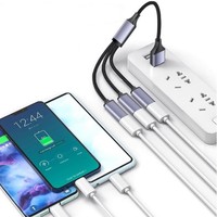Câble Répartiteur USB en Y 1 Mâle vers 3 Femelles 35cm/4ft Extension pour Ordinateur et Lecteur de Codes-Barres Hub de Charge Rapide 6A Plug & Play
