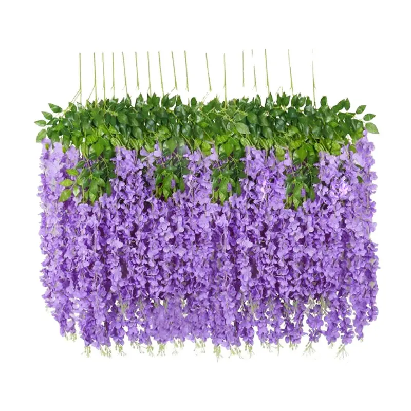 Hot selling centerpiece flower artificial wisteria flower for home wedding decorative wisteria hanging flowers