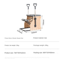 Équipement de yoga commercial, chaise stable personnalisée, support en alliage d'aluminium, chaise de Pilates, bois importé, chaise Wande