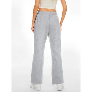 Pantalons de jogging d'hiver pour femmes de haute qualité, poids lourd, couleurs personnalisées, devant plat, coupe régulière, logo personnalisé, pantalon de survêtement à jambes larges - Product Image 5