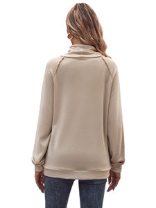 Sweat-shirt à capuche décontracté surdimensionné tendance pour femmes, sweat-shirt respirant en tissu éponge, taille plus, logo sur le devant pour l'hiver - Product Image 3