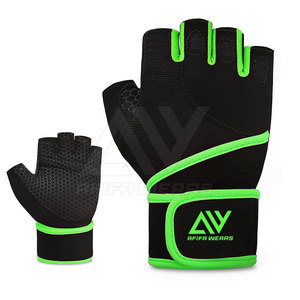 High Quality Breathable Leather Non-Slip Waterproof Sports <b>Gloves</b> for Weight Lifting Cycling Training Comfort Support for - Product Image 4