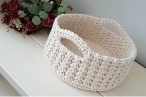 Organizador de cesta de bebé de algodón de ganchillo superventas cesta de almacenamiento de cuerda de algodón ecológica - Product Image 5